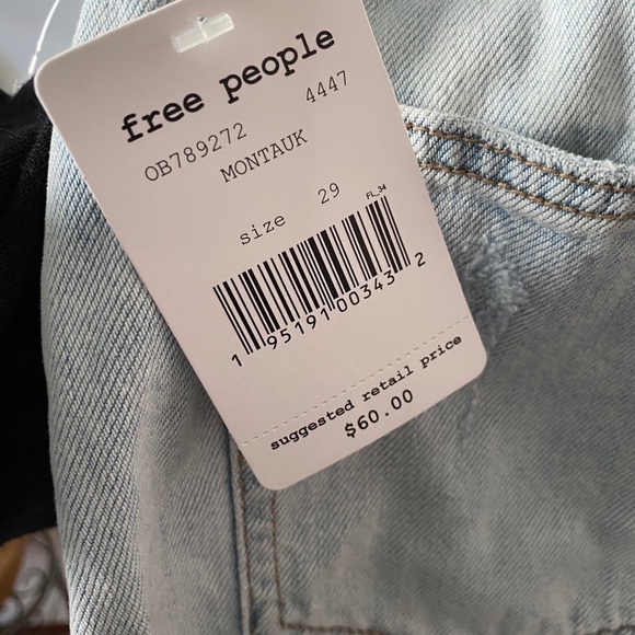 Free People Exposed Button Fly Frayed Boho Distressed Denim Mini skirt - Picture 5 of 7